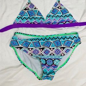 Youth graphic bikini